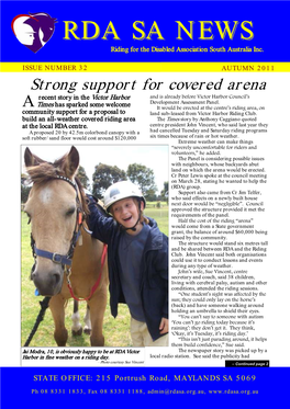 RDA SA NEWS AUTUMN 2011 PAGE 2 Progress Slow and Steady at New O’Halloran Hill RDA Centre