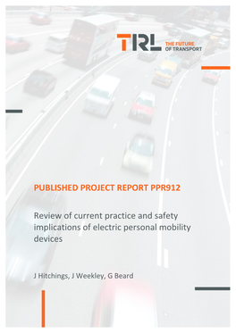 Review of Current Practice and Safety Implications of Electric Personal Mobility Devices.Pdf