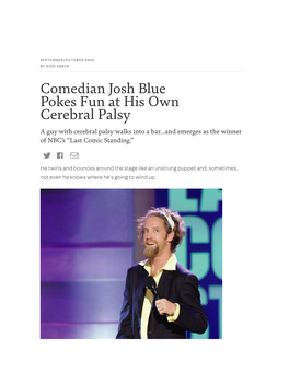 Comedian Josh Blue Pokes Fun at His Own Cerebral Palsy