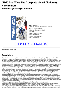 (PDF) Star Wars the Complete Visual Dictionary New Edition Pablo Hidalgo - Free Pdf Download