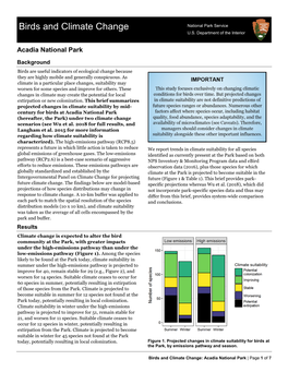 Birds and Climate Change: Acadia National Park