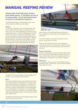 Mainsail Reefing Review