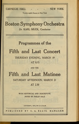 Boston Symphony Orchestra Concert Programs, Season 33,1913-1914, Trip