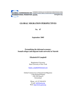 Global Migration Perspectives