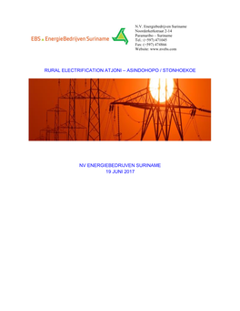 Asindohopo / Stonhoekoe Nv Energiebedrijven Suriname 19 Juni