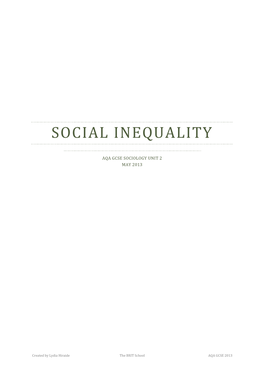 Social Inequality