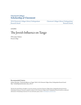 The Jewish Influence on Tango”