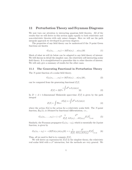 11 Perturbation Theory and Feynman Diagrams