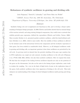 Robustness of Synthetic Oscillators in Growing and Dividing Cells