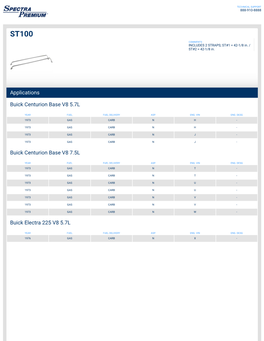 Applications Buick Centurion Base V8 5.7L Buick