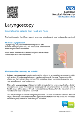 Laryngoscopy