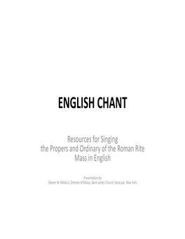 English Chant English Chant