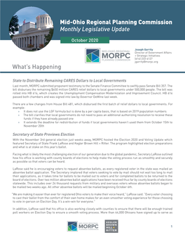 October 2020 Monthly Legislative Update