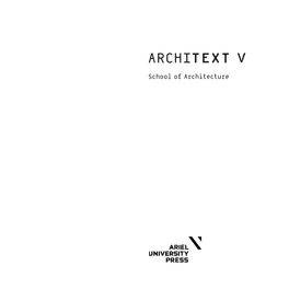 School of Architecture CREDITS