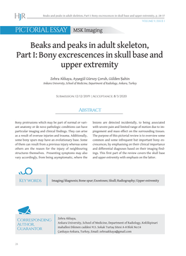 Bony Excrescences in Skull Base and Upper Extremity, P