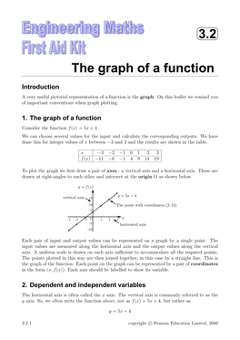 3.2 the Graph of a Function