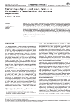 A Revised Protocol for the Preservation of Nepenthes Pitcher Plant Specimens (Nepenthaceae)