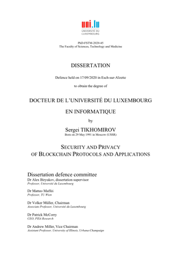 Dissertation Docteur De L'université Du Luxembourg