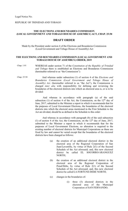 The Draft Elections and Boundaries Commission