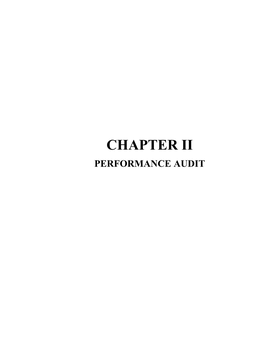 Chapter Ii Performance Audit