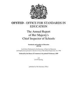 Ofsted - Office for Standards in Education