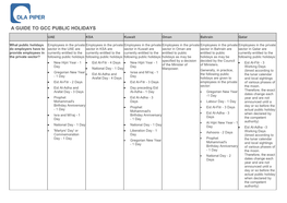 A Guide to Gcc Public Holidays