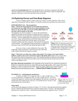 3-6 Exploring Forces and Free-Body Diagrams a Force Is Simply a Push Or a Pull