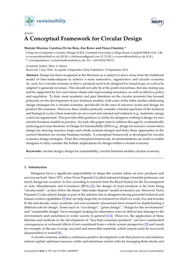 A Conceptual Framework for Circular Design