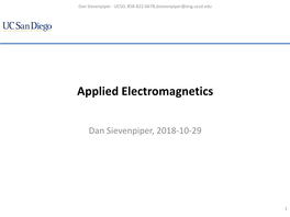 Applied Electromagnetics