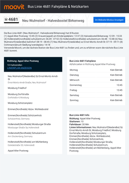 Bus Linie 4681 Fahrpläne & Karten