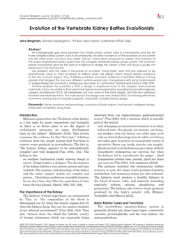 Evolution of the Vertebrate Kidney Baffles Evolutionists