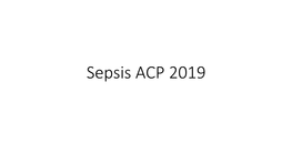 Sepsis ACP 2019
