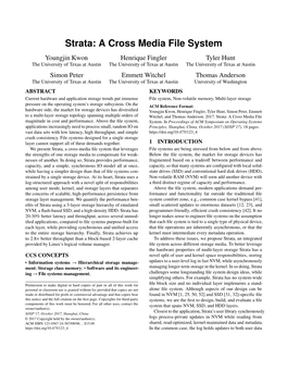 Strata: a Cross Media File System