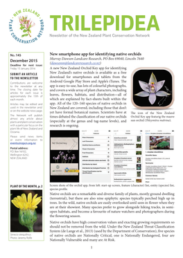 New Smartphone App for Identifying Native Orchids
