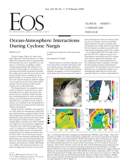 Atmosphere Interactions During Cyclone Nargis