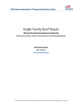 Single Family Roof Repair Illinois Housing Development Authority Homeownership: Home Improvement and Rehabilitation