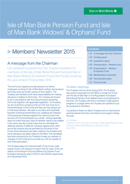 Isle of Man Bank Pension Fund and Isle of Man Bank Widows’ & Orphans’ Fund