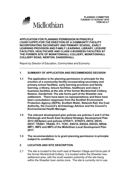 Application for Planning Permission In