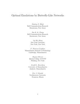 Optimal Emulations by Butterfly-Like Networks