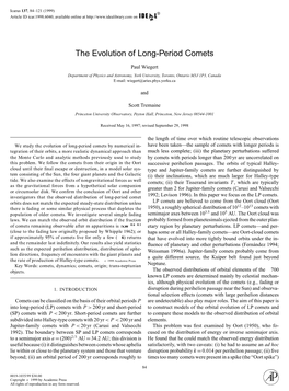 The Evolution of Long-Period Comets