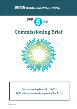 Commissioning Brief