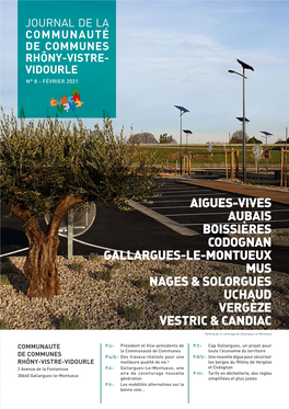 Aigues-Vives Aubais Boissières Codognan Gallargues-Le-Montueux Mus Nages & Solorgues Uchaud Vergèze Vestric & Candiac