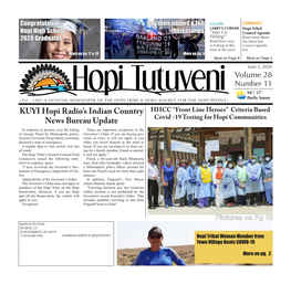 June 3, 2020 Issue #11 Hopi Tutuveni