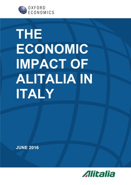 The Economic Impact of Alitalia in Italy