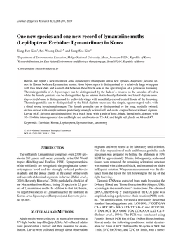 One New Species and One New Record of Lymantriine Moths (Lepidoptera: Erebidae: Lymantriinae) in Korea