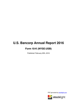 Form 10-K (NYSE:USB)