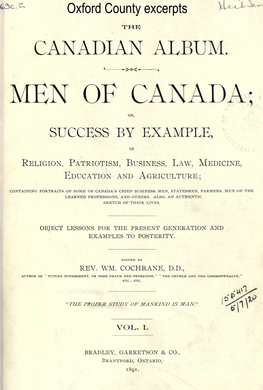 Men of Canada 1891