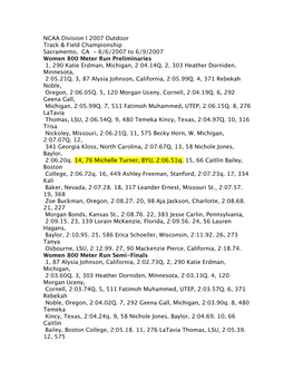 NCAA Division I 2007 Outdoor Track & Field Championship