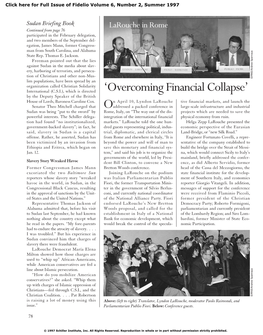 Larouche in Rome: Overcoming Financial Collapse