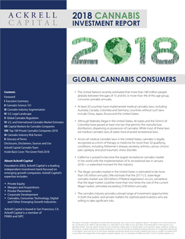 Ackrell Capital 2018 Cannabis Investment Report